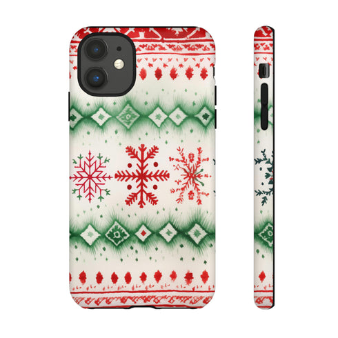Icelandic Watercolor inspired by Christmas Sweaters - Impact Resistant Phone Case iPhone 11 Matte